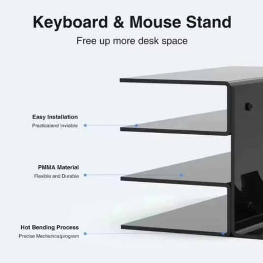 3-Tier Acrylic Keyboard Stand with Mouse Holder