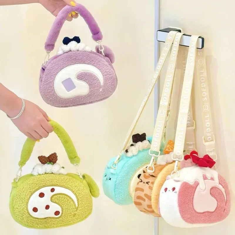 Cute Plush Crossbody Shoulder Bag for Women