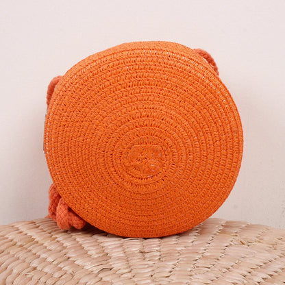 Round Straw Crossbody Bag