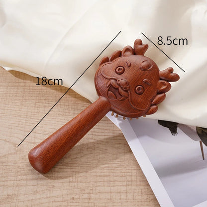 Animal Shape Sandalwood Massage Hair Comb