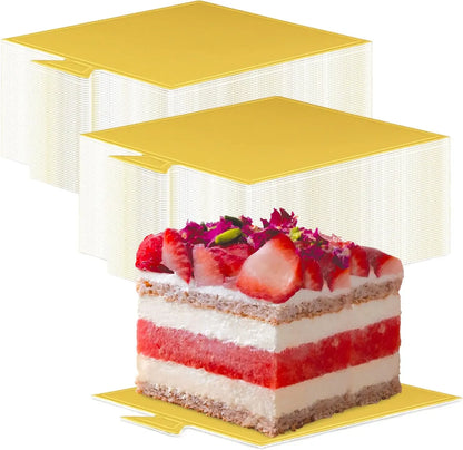Golden Cake Base Disposable Dessert Boards