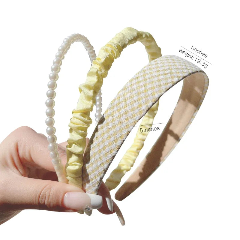 Flower Pearl Hair Bands Set