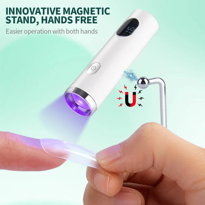 Mini Rechargeable UV Nail Lamp with Silicone Stamper