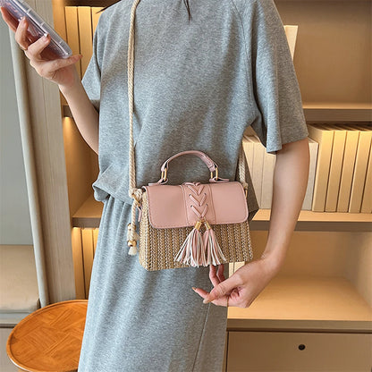Straw Crossbody Beach Handbag