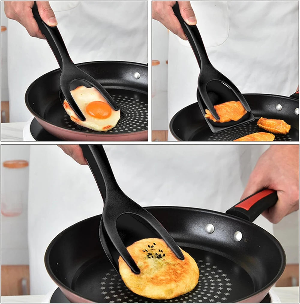 2-in-1 Grip & Flip Spatula Tongs