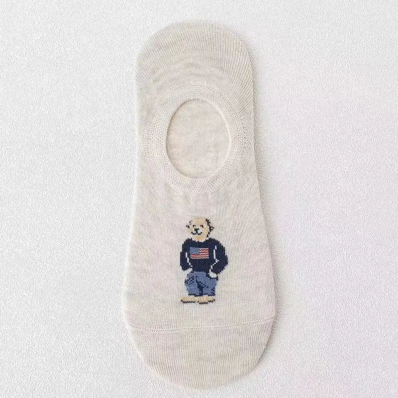 Men’s Invisible Cotton Boat Socks 5 Pairs