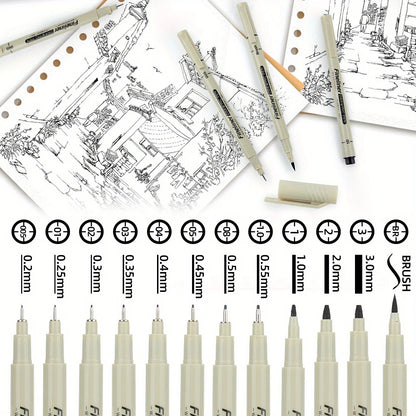 Waterproof Black Fineliner Drawing Pen