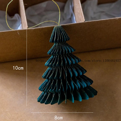 Honeycomb Paper Christmas Hanging Ornament