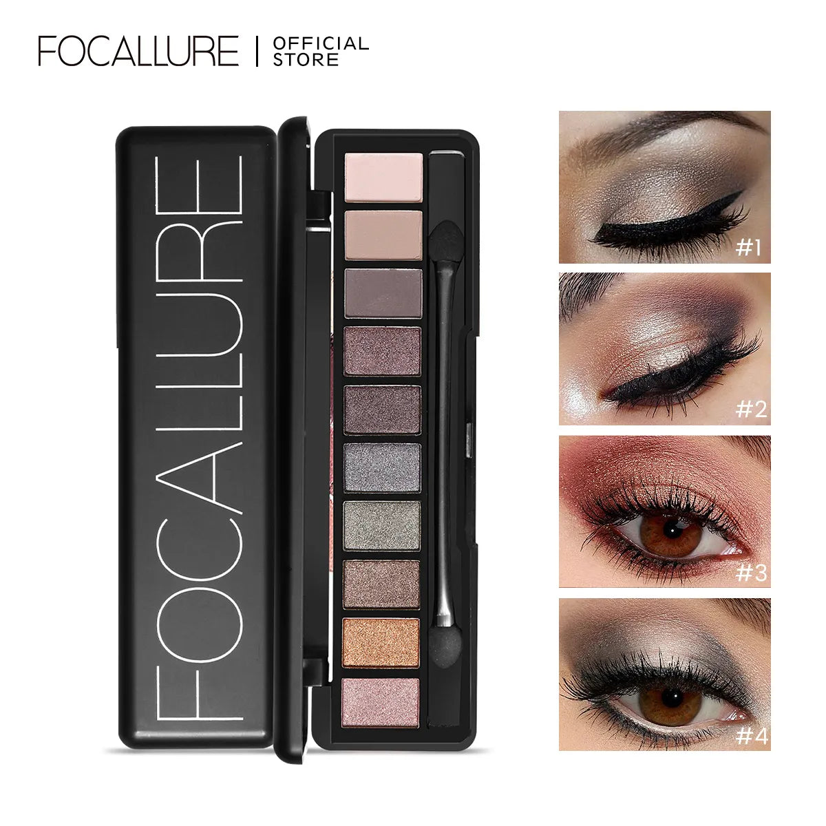 Focallure 10 Colors Matte Waterproof Long Lasting Eyeshadow Palette