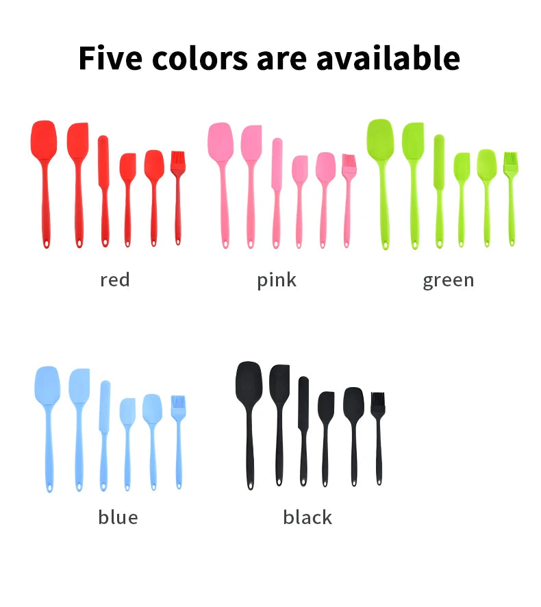 Silicone Spatula, Scraper & Basting Brush Baking Set