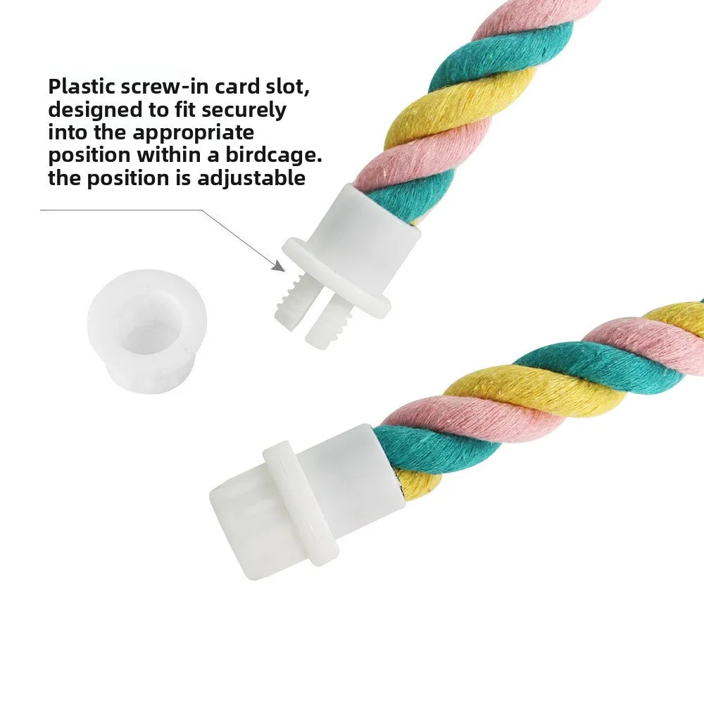 Parrot U-Shaped Cotton Rope Climbing Perch Toy