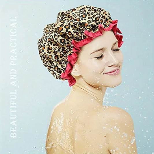 Waterproof Reusable Shower Cap for Women