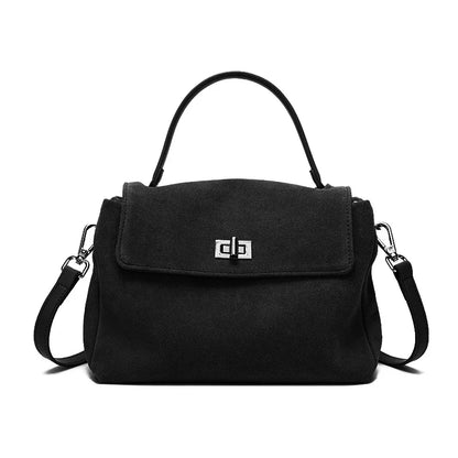 Women’s Suede Leather Flap Shoulder & Crossbody Bag