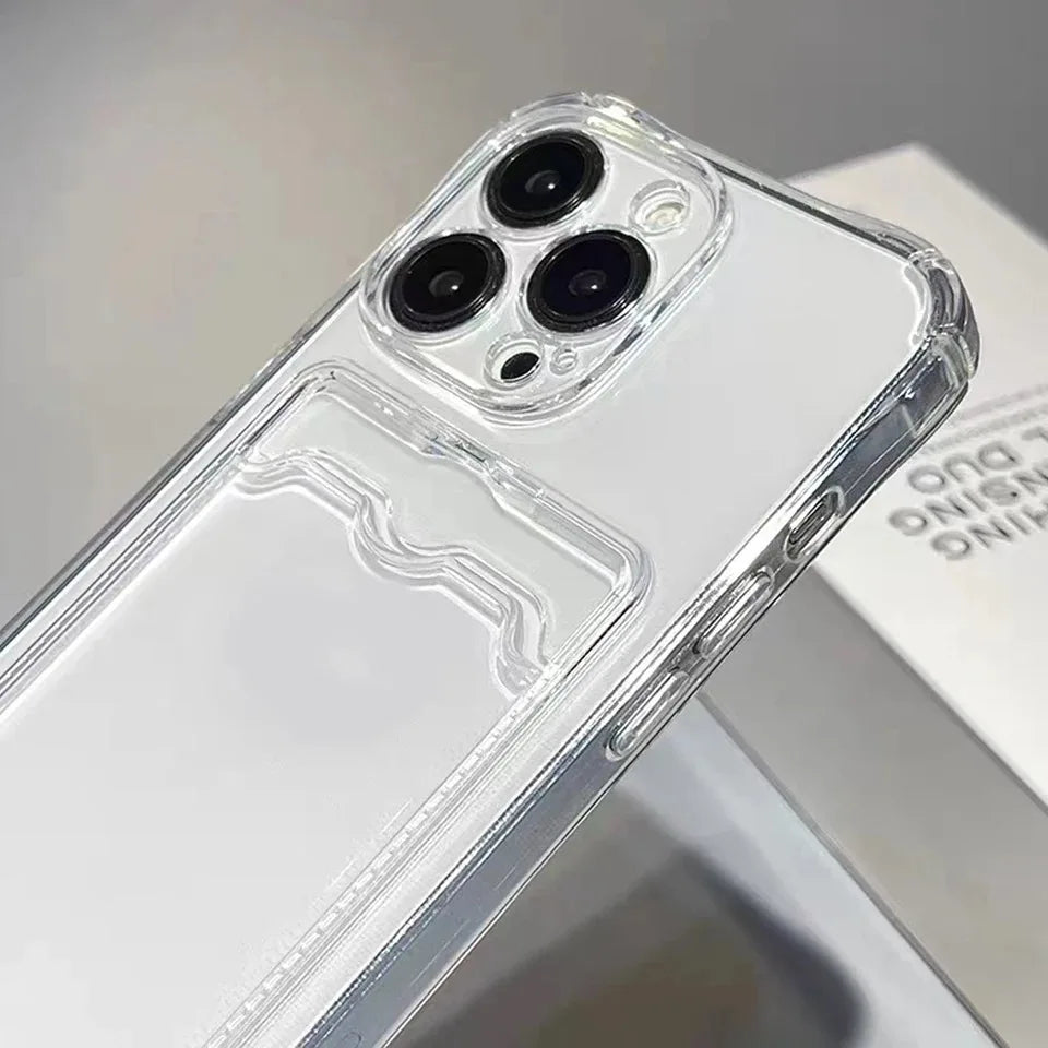 Clear Card Pocket Phone Case for iPhone