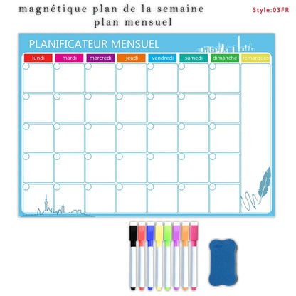 A3 Magnetic Weekly & Monthly Planner Whiteboard for Fridge