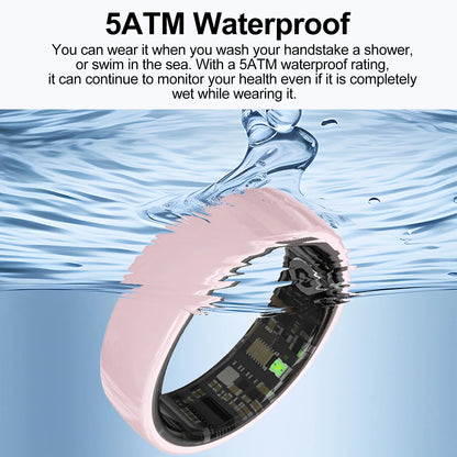 Smart Health Tracking Ring with Charging Case