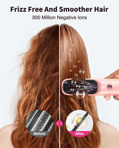 Cordless Hair Straightener Brush 10000mAh