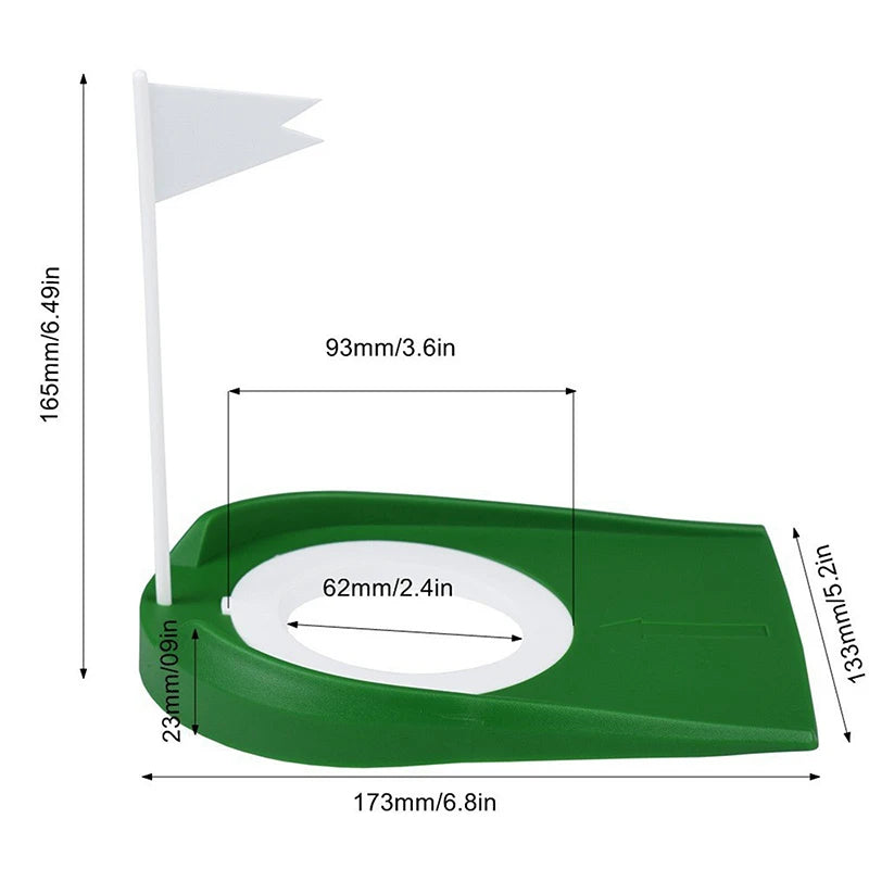 Portable Golf Putting Trainer with Flag Target