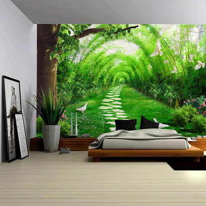 Bamboo Forest Landscape Wall Tapestry