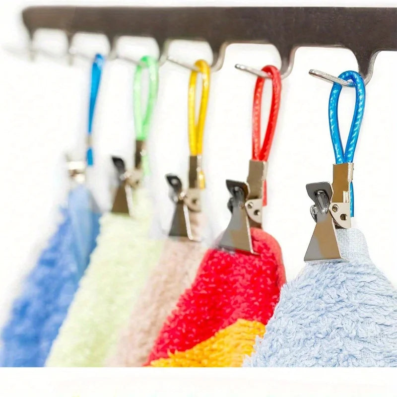 Metal Towel Hanging Clips Set