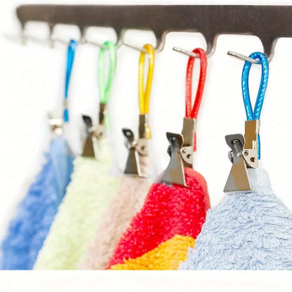 Metal Towel Hanging Clips Set