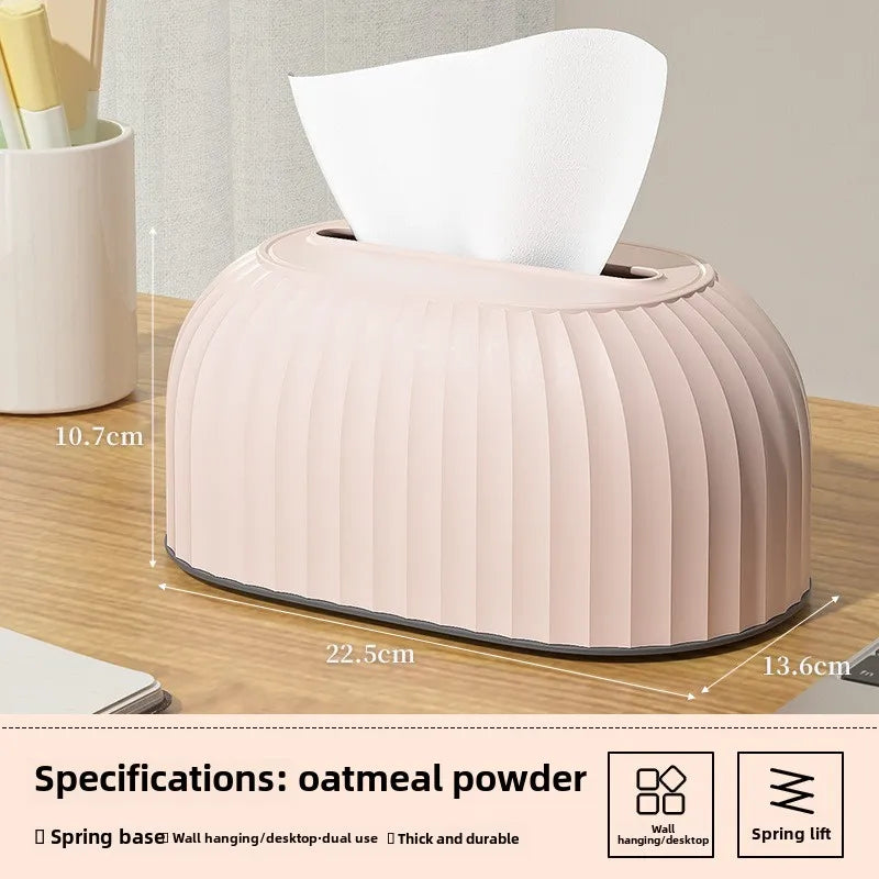 Scandinavian Tissue Box with Storage Drawer