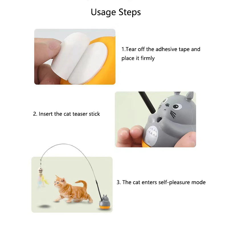 Interactive Feather Cat Wand Toy
