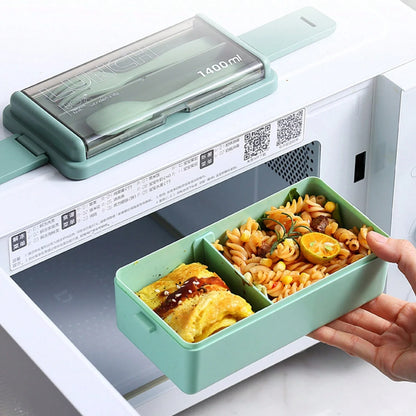 Portable Leak-Proof Lunch Box with Spoon & Fork