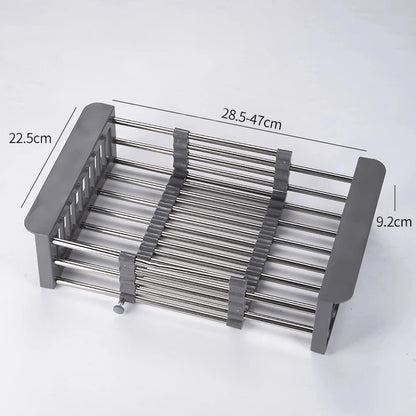 Foldable Triangular Roll-Up Dish Drying Rack for Kitchen Sink