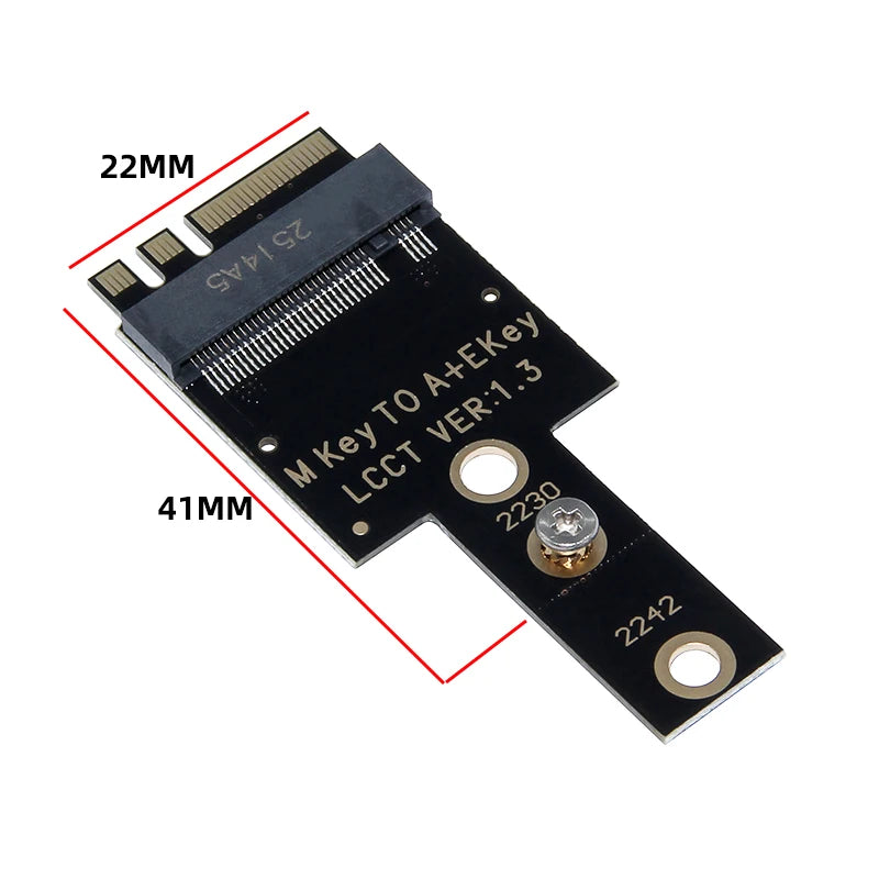 M.2 A/E Key to NVMe SSD Adapter Card for Mini PC
