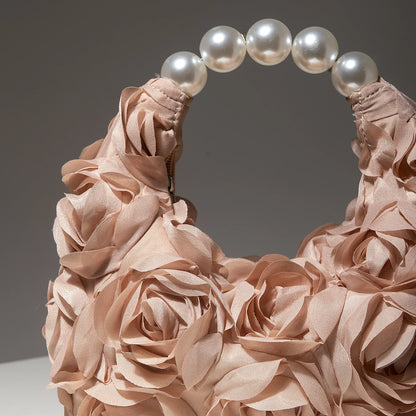 Floral Pearl Evening Party Handbag