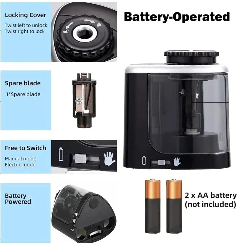 2-in-1 Electric Pencil Sharpener