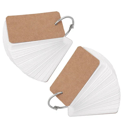 Flash Cards Portable Index Cards with Ring – Study Note Memo Pad