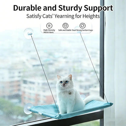 Window-Mounted Cat Hammock Bed with Suction Cups