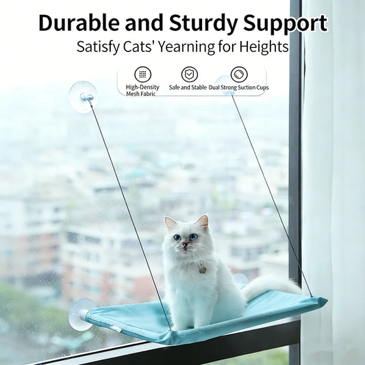 Window-Mounted Cat Hammock Bed with Suction Cups