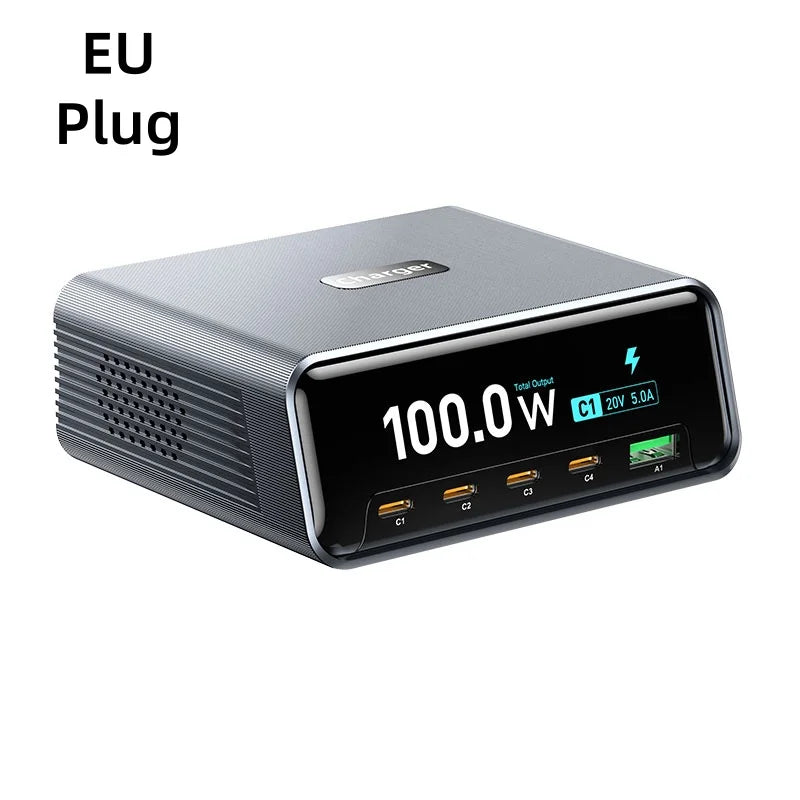 100W GaN 5-Port Smart Desktop Fast Charger