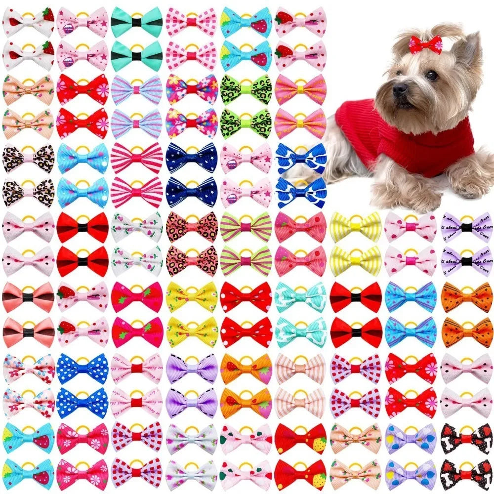 10Pcs Cute Pet Hair Bow Accessories