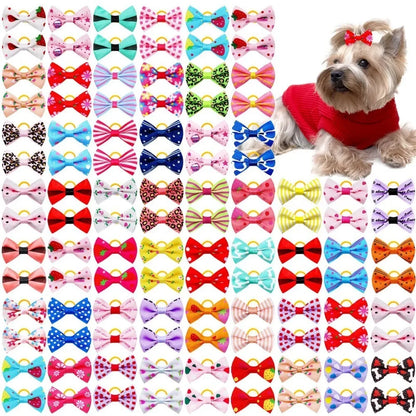 10Pcs Cute Pet Hair Bow Accessories