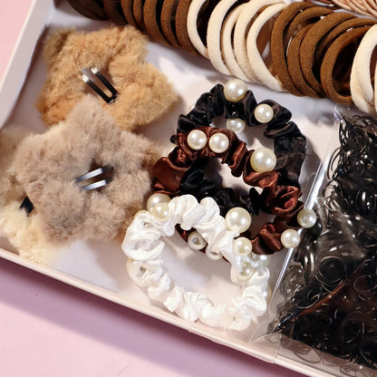 Brown Hair Accessories Set