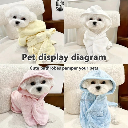 Quick Drying Soft Pet Bath Towel Robe