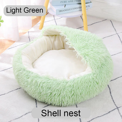 Calming Plush Donut Pet Bed