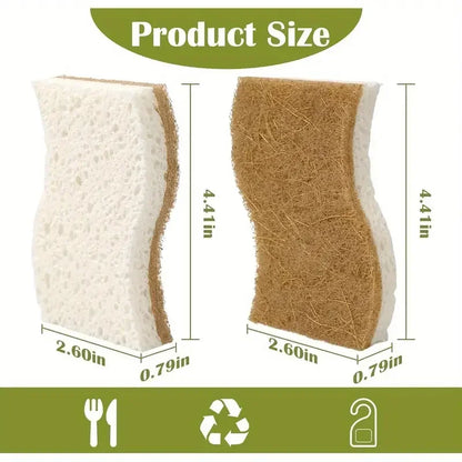 Natural Cellulose & Coconut Kitchen Sponges