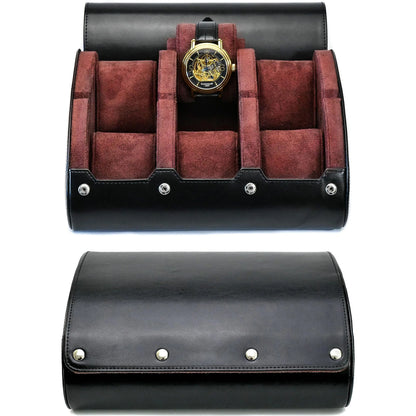 6 Slot PU Leather Watch Travel Case Organizer