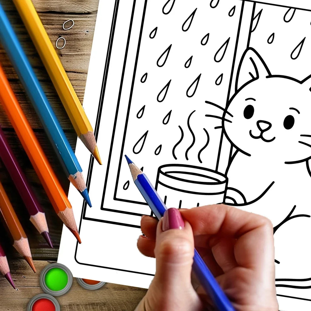 Cozy Cat Moments Adult Colouring Book