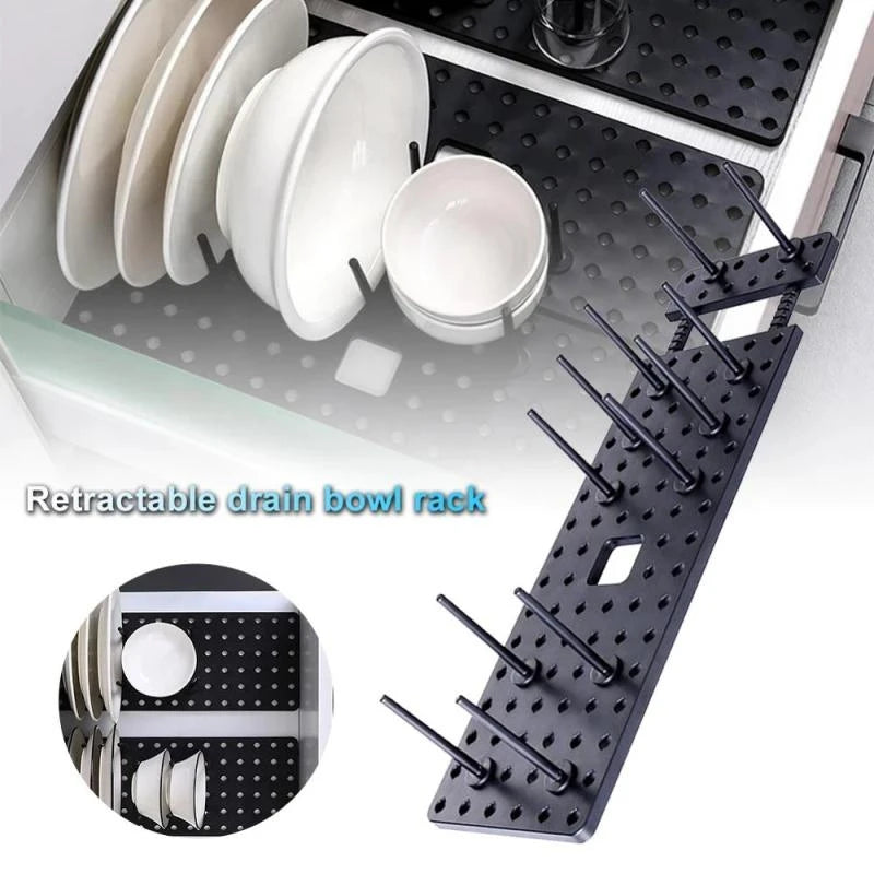 Adjustable Drawer Dish Drying Rack
