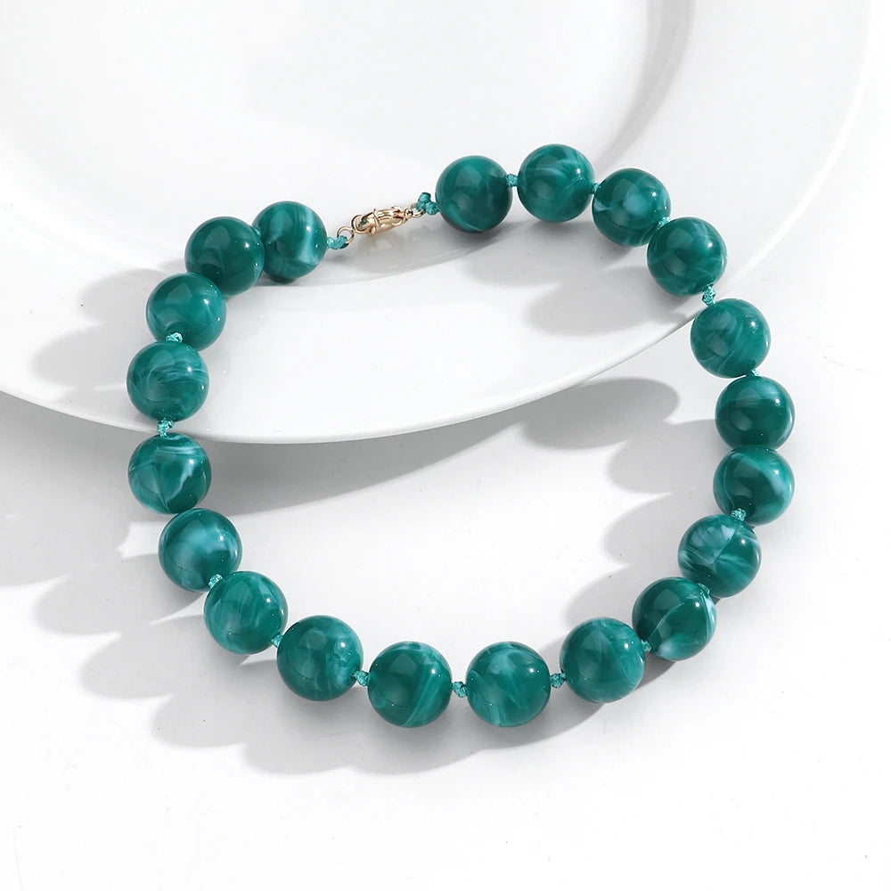 Fishsheep Multicolor Beaded Choker Necklace