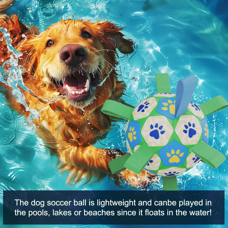 Bite Resistant Dog Soccer Ball Tug Toy