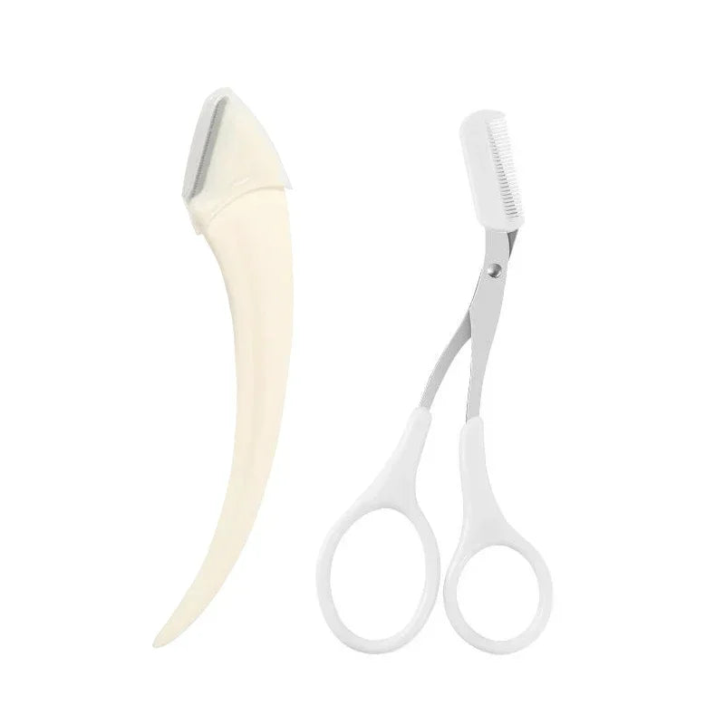 Eyebrow Trimming Razor & Brow Comb Set