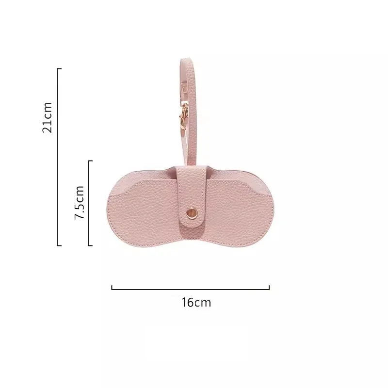 Portable Soft Leather Glasses Pouch