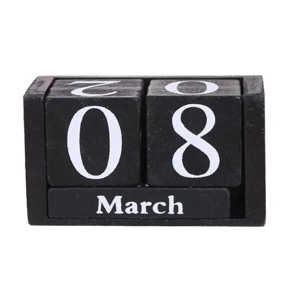 MDF Wooden Perpetual Calendar Block